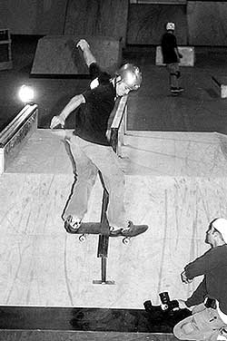 Owner Mike Jackson - big stair ollie